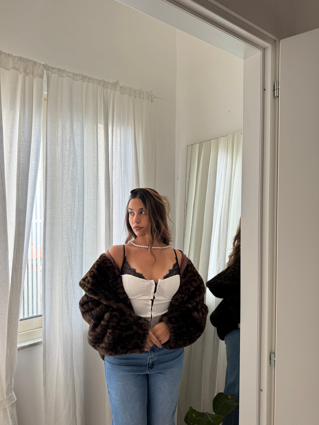 Pelliccia leopardata crop - Wonderstyle