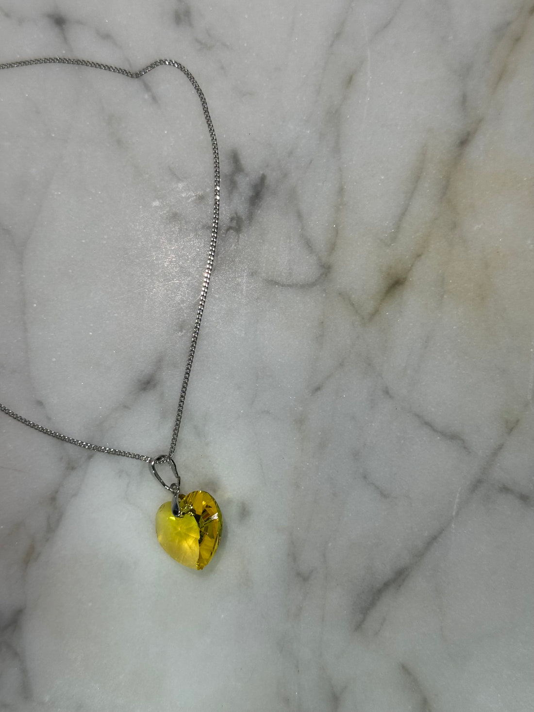 Collana cuore yellow