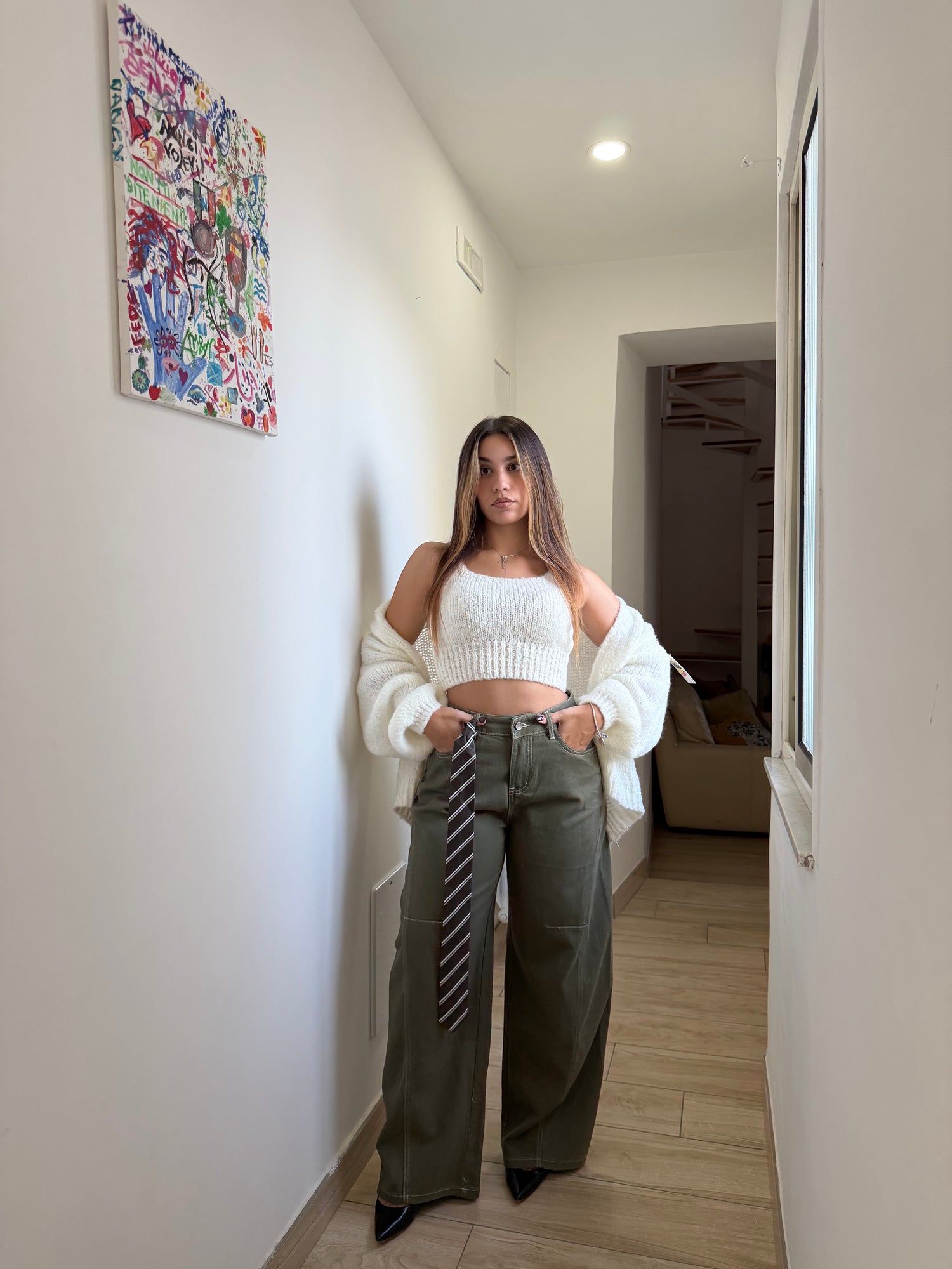 Pantalone cravatta verdeMilitare