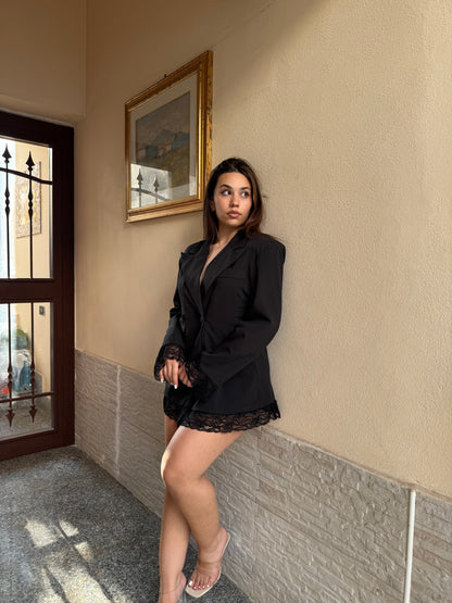 Giacca vestito lace nera