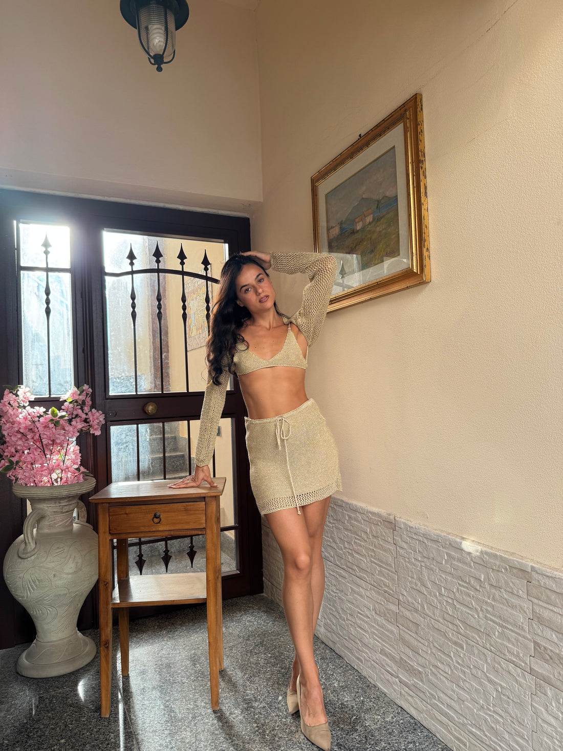 Coordinato lurex oro