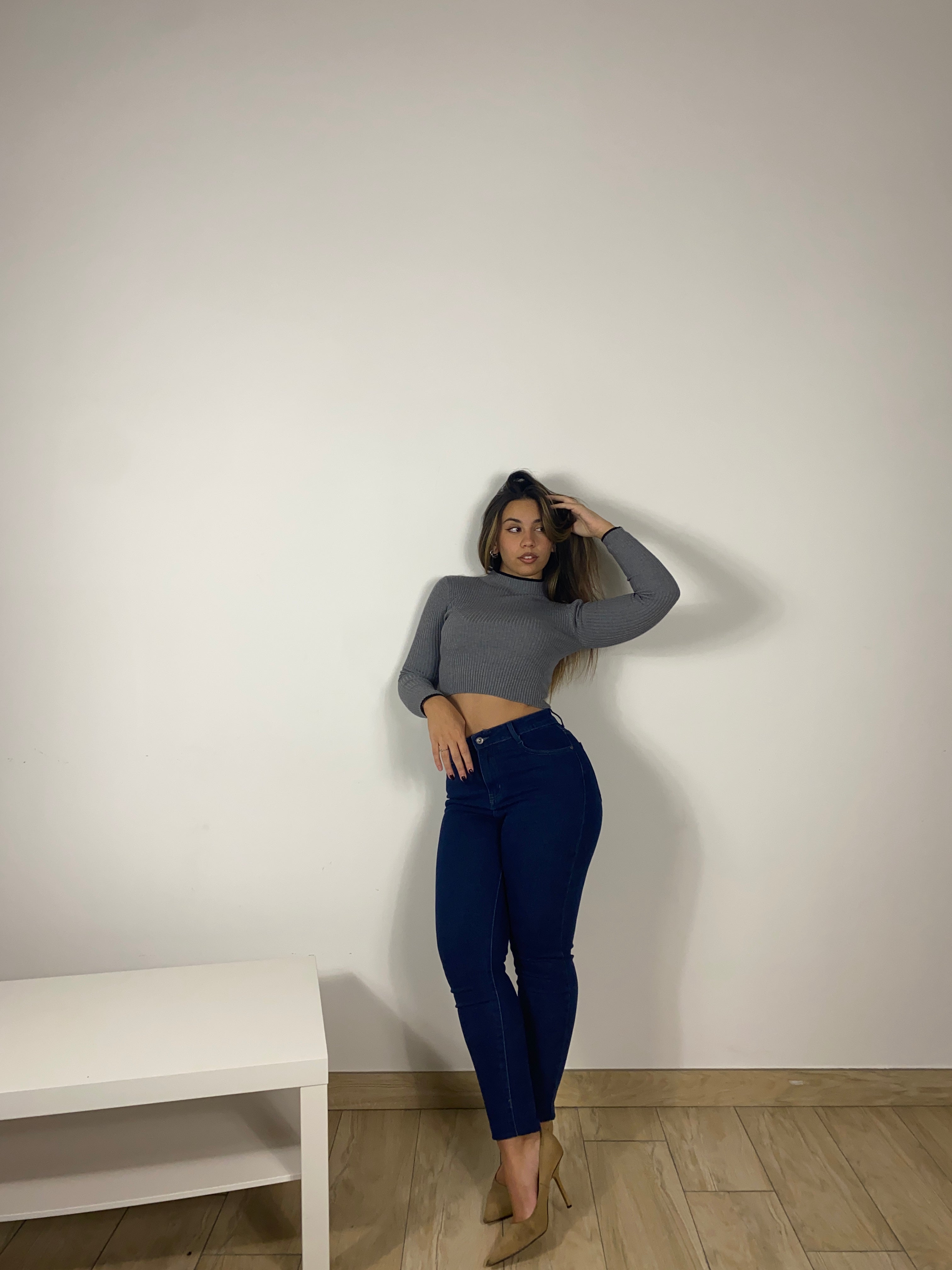 Maglioncino crop Emy Grigio