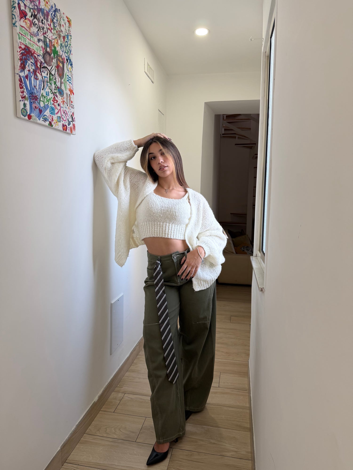 Pantalone cravatta verdeMilitare