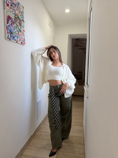 Pantalone cravatta verdeMilitare