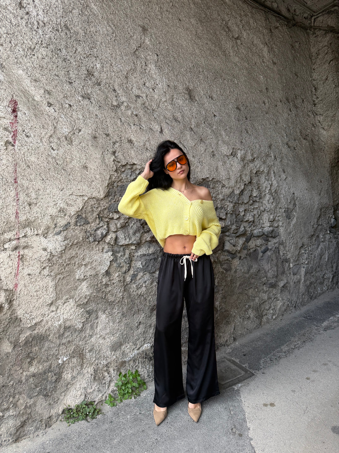 Pantalone Satin nero