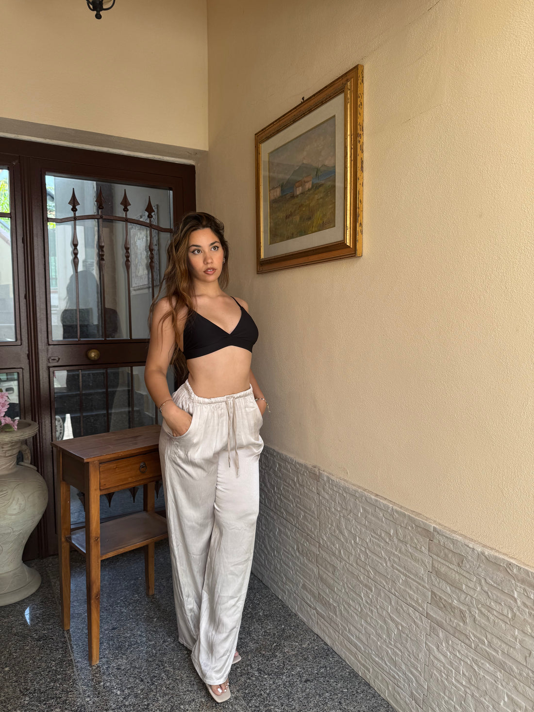 Top bra color nero