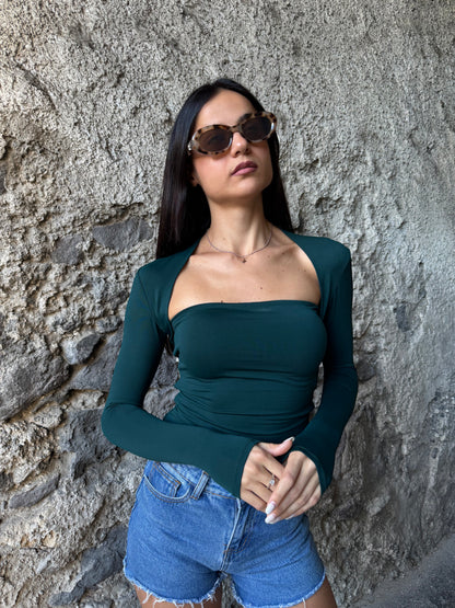 Top modellante verde