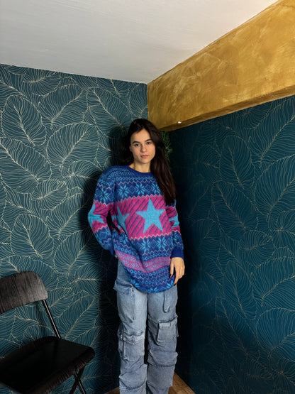 Maglione stella blu