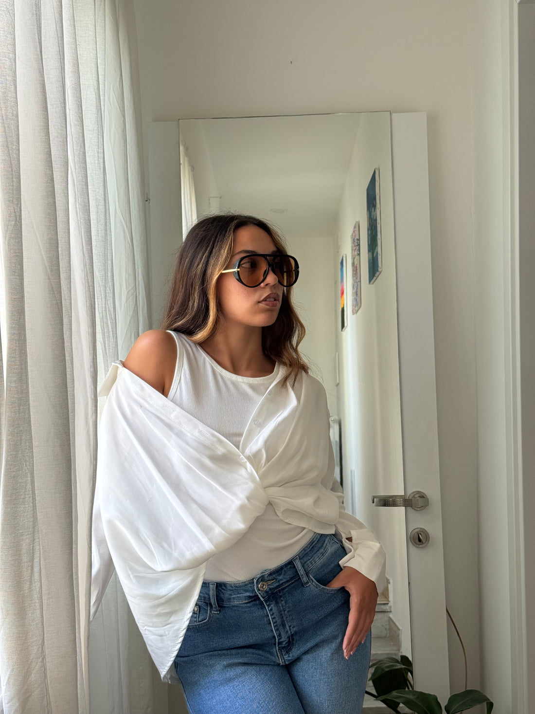 Set Canotta e camicia bianca
