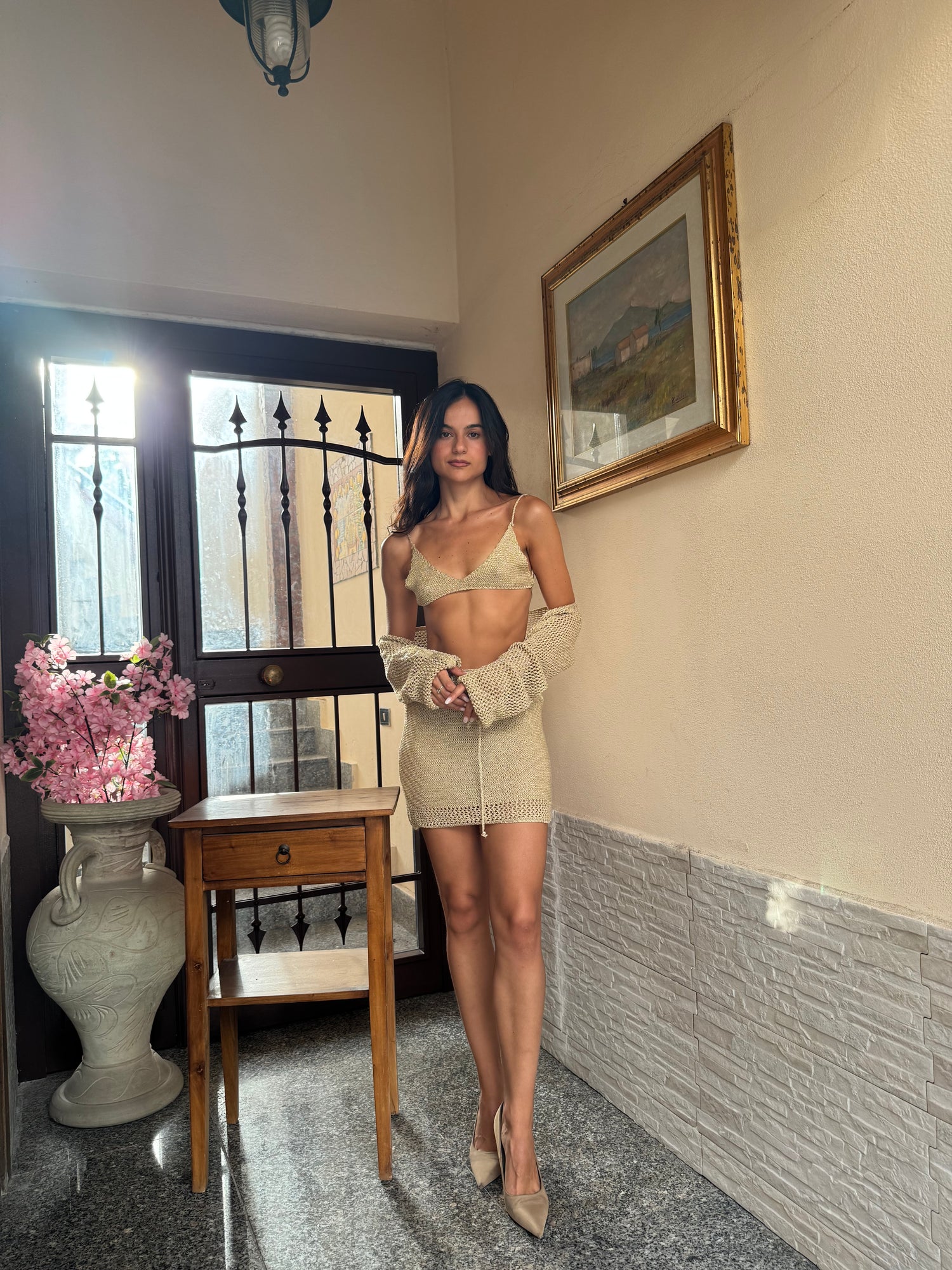 Coordinato lurex oro