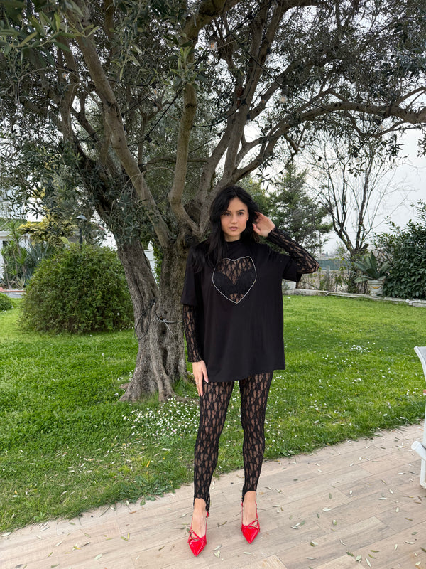 Leggings pizzo