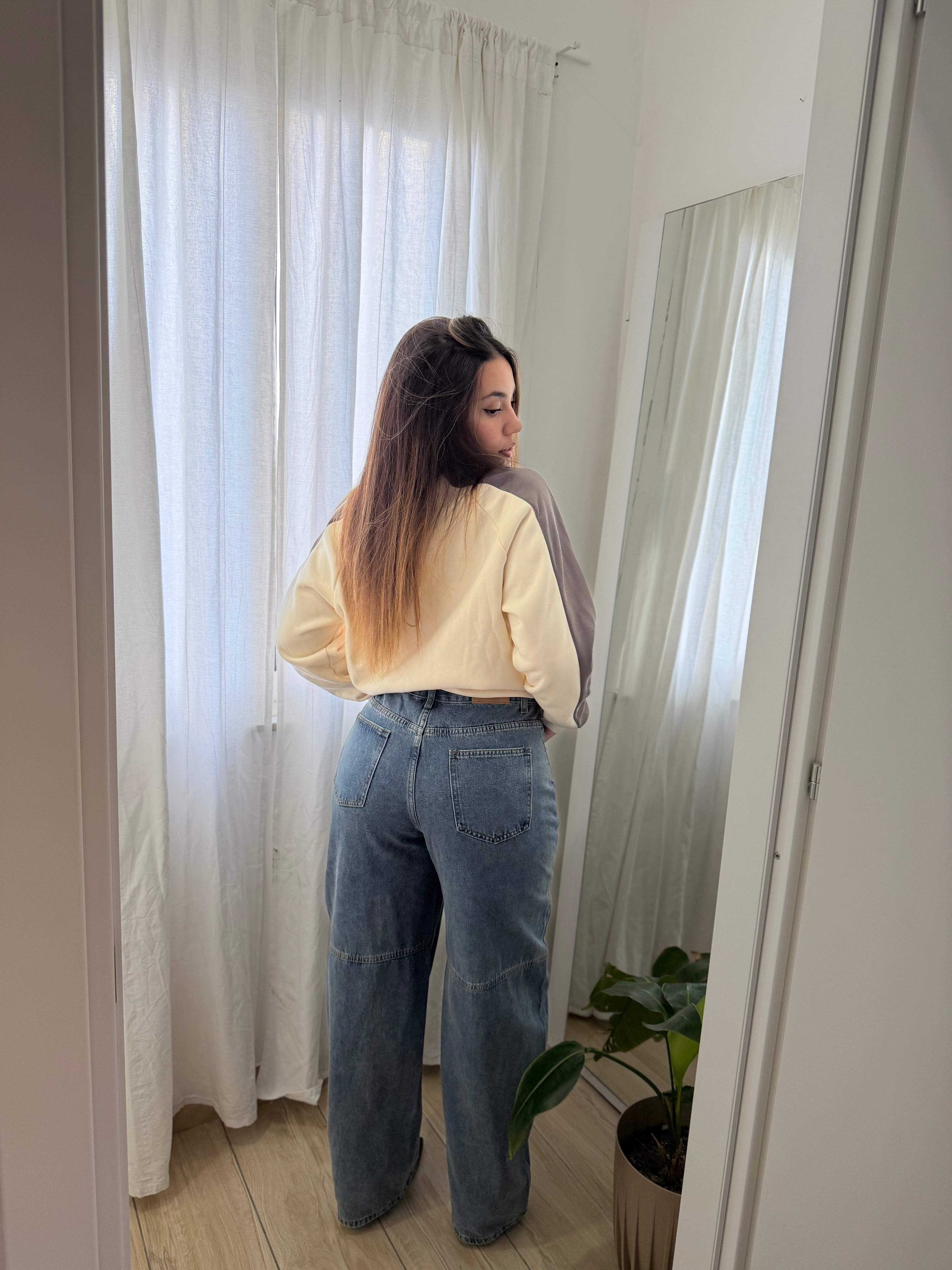 Jeans balloon asimmetrico