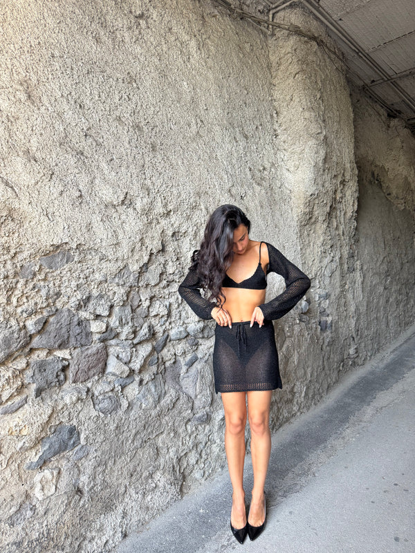 Coordinato lurex nero - Wonderstyle