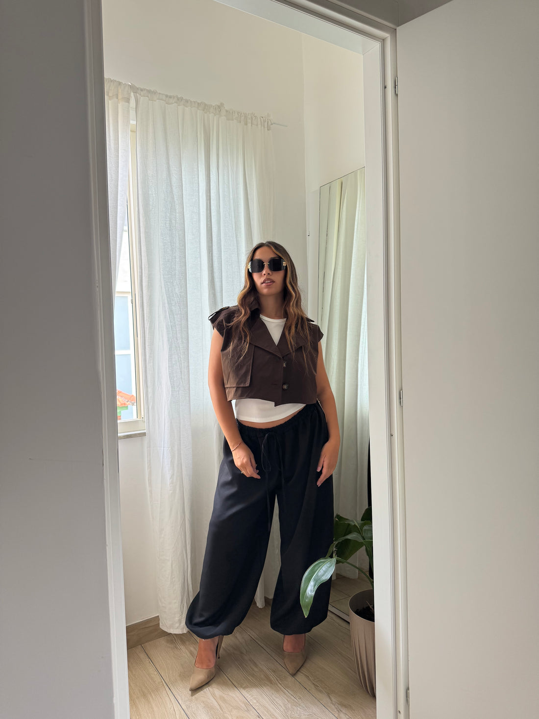 Pantalone a sbuffo nero