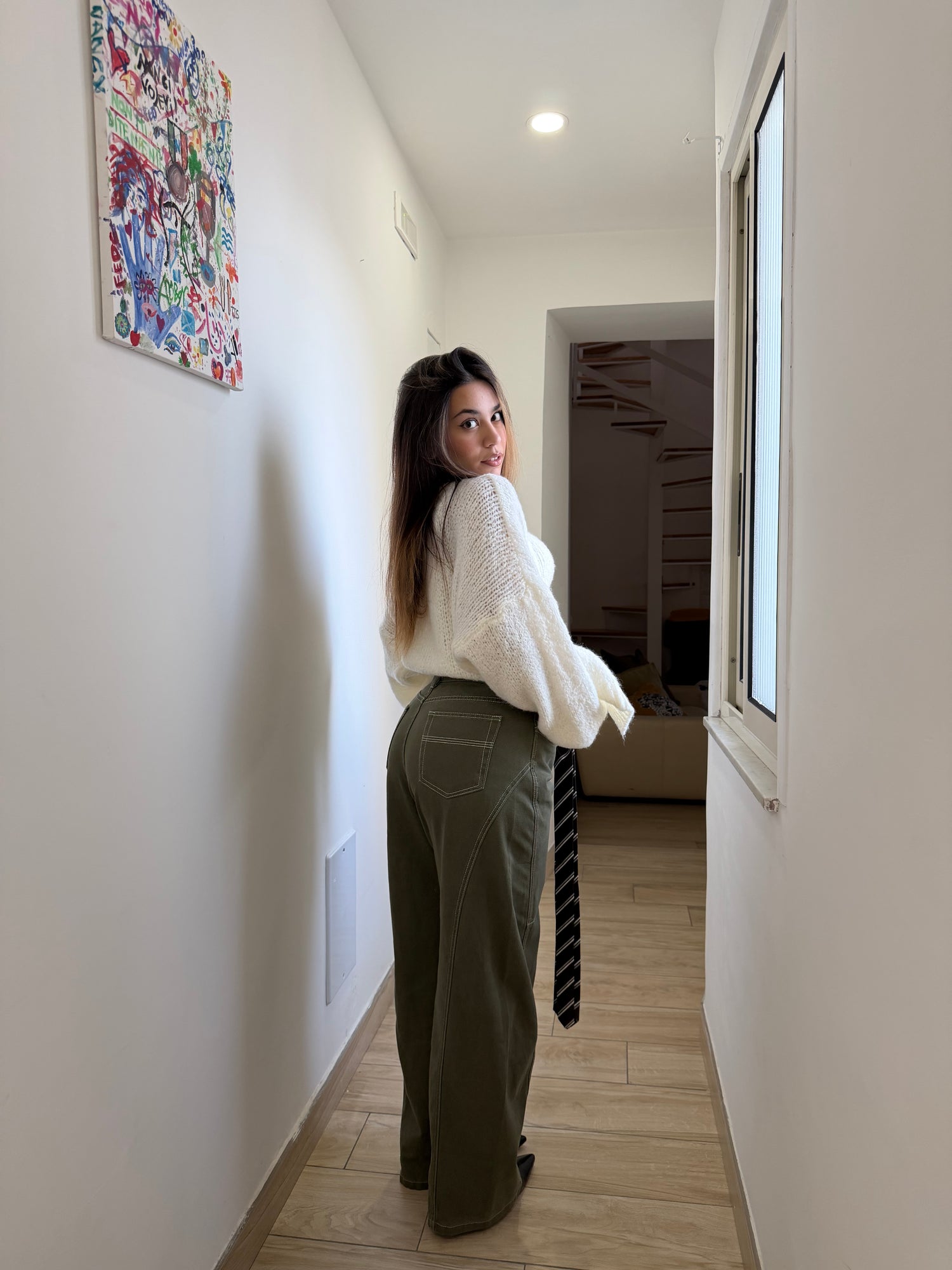 Pantalone cravatta verdeMilitare