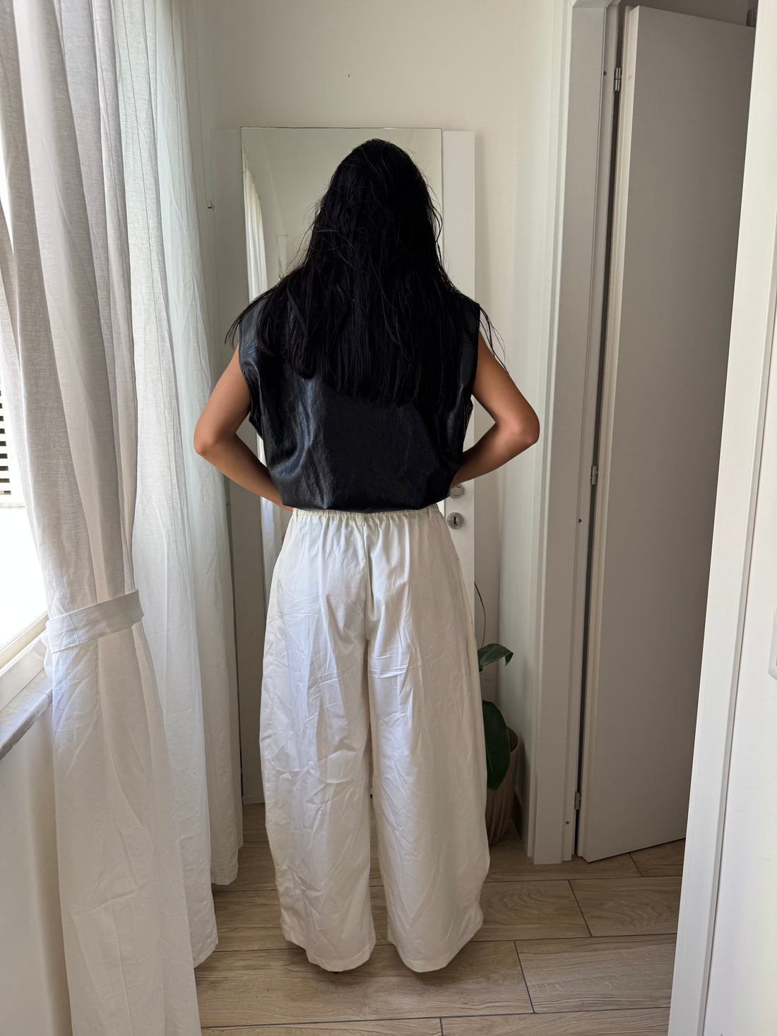 Pantalone balloon panna