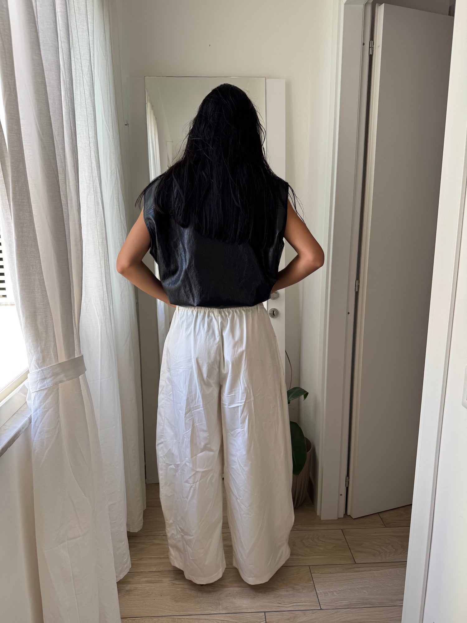 Pantalone balloon panna
