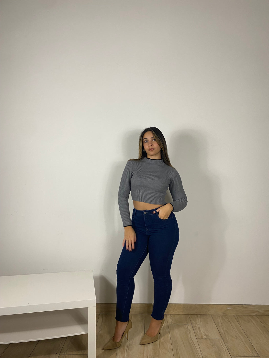 Maglioncino crop Emy Grigio