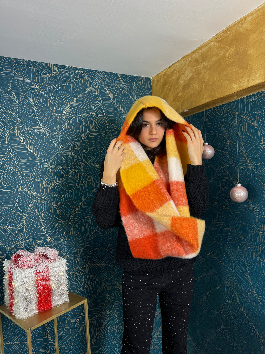 Sciarpona collo arancione - Wonderstyle