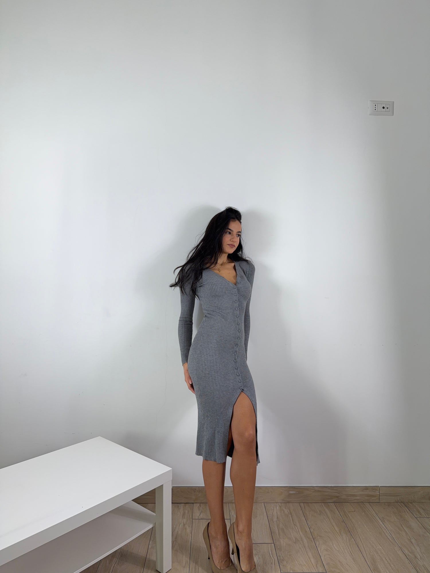 Cardigan vestito Marta grigio