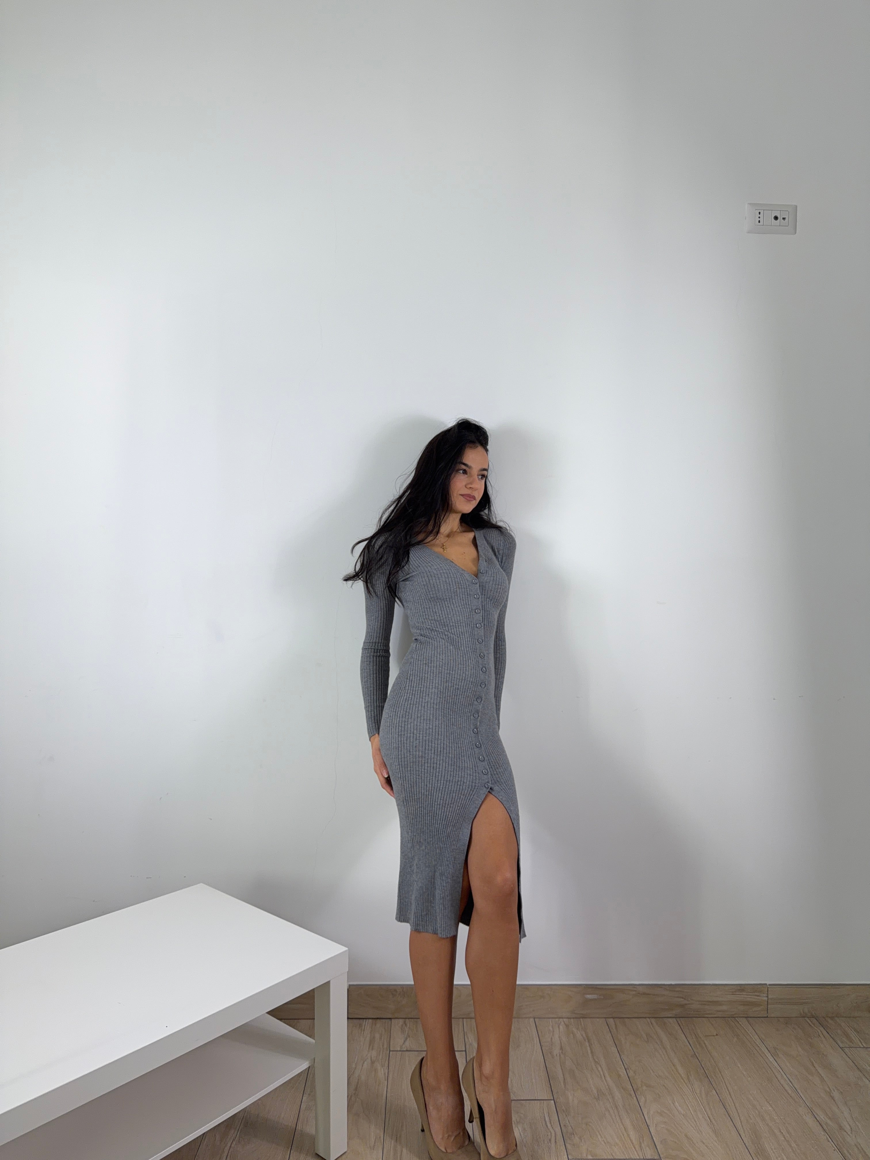 Cardigan vestito Marta grigio