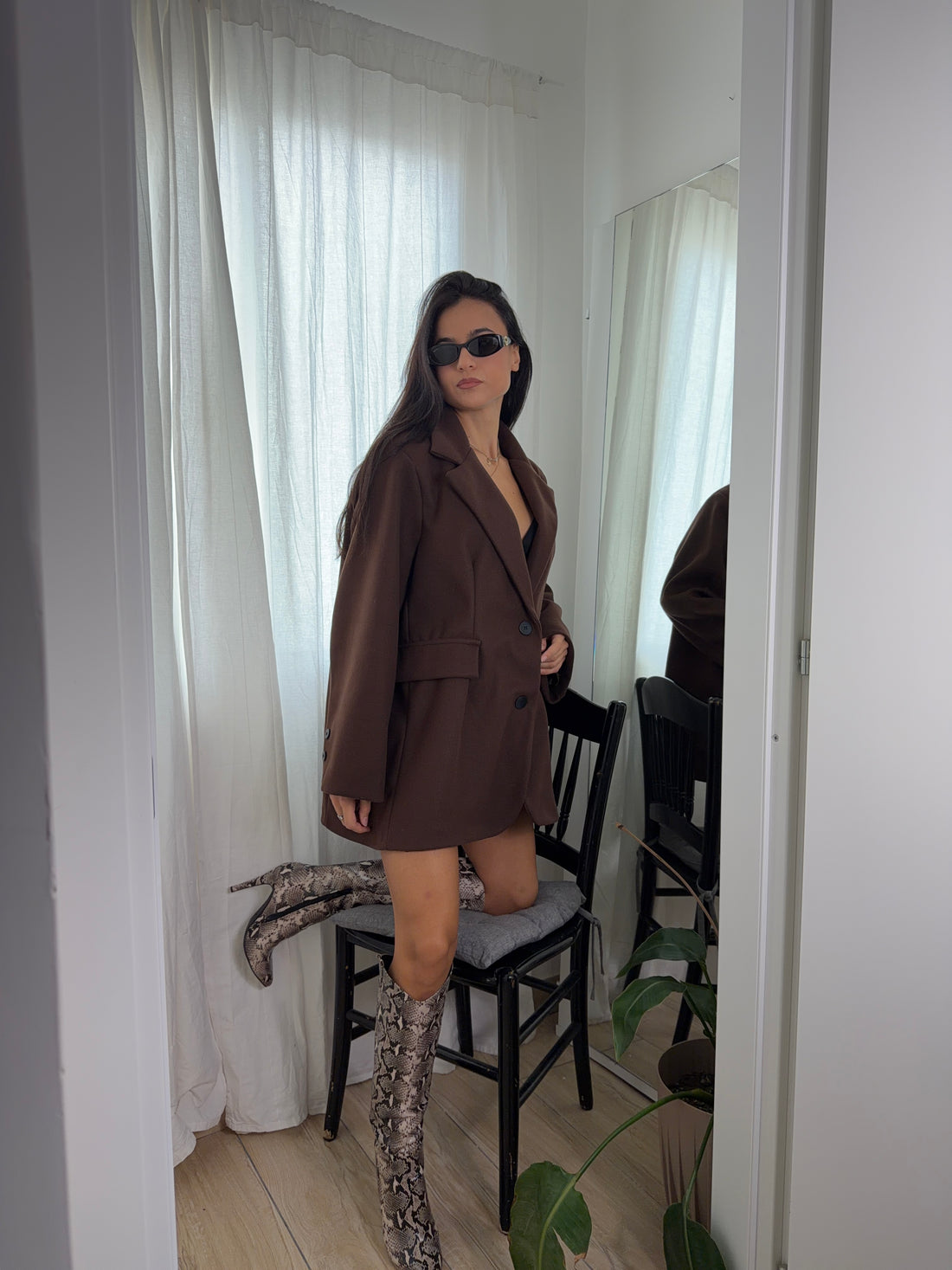 Giacca Cappotto Marrone