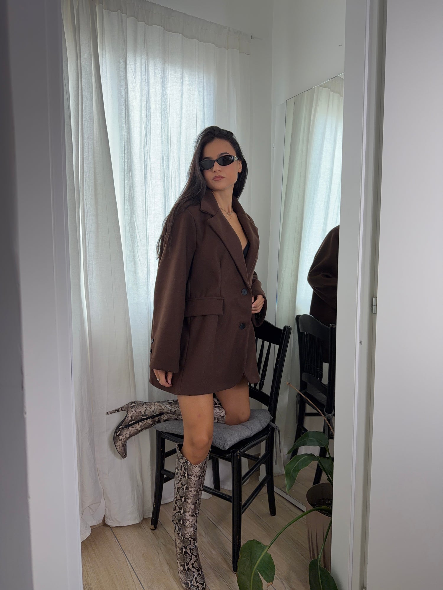 Giacca Cappotto Marrone