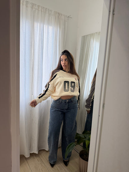 Jeans balloon asimmetrico