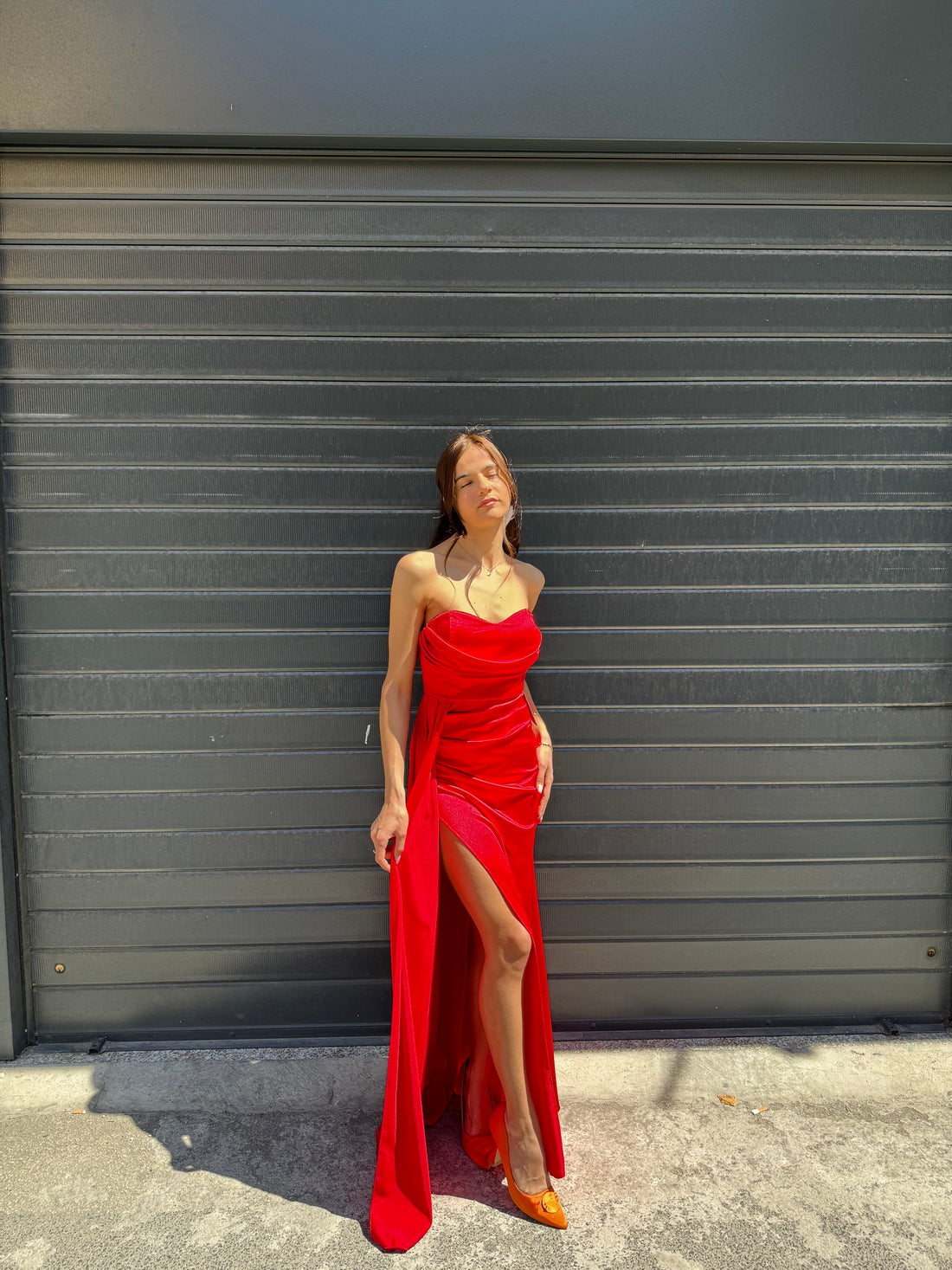 Vestito gala rosso