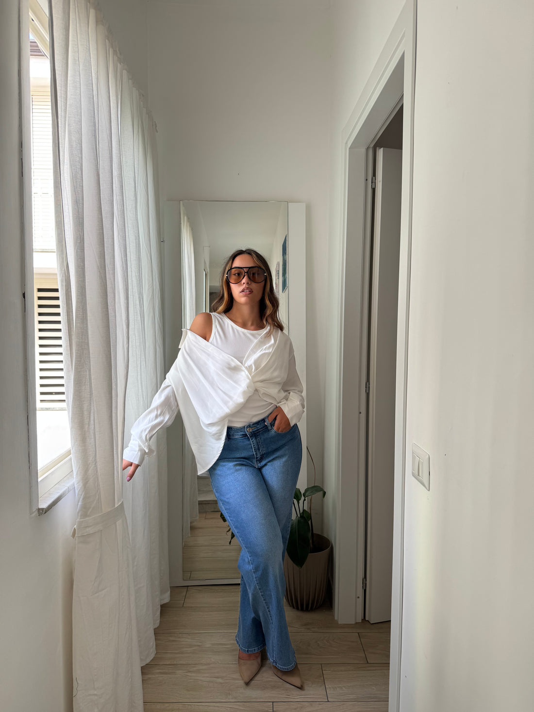Set Canotta e camicia bianca