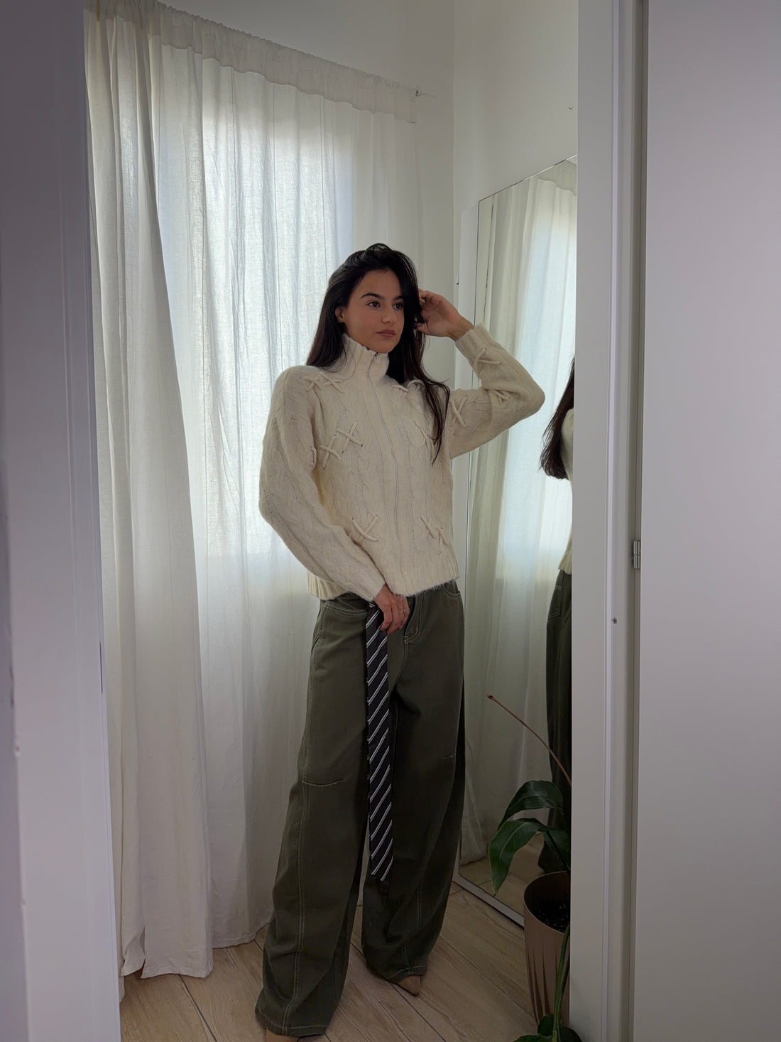 Maglione Cross panna