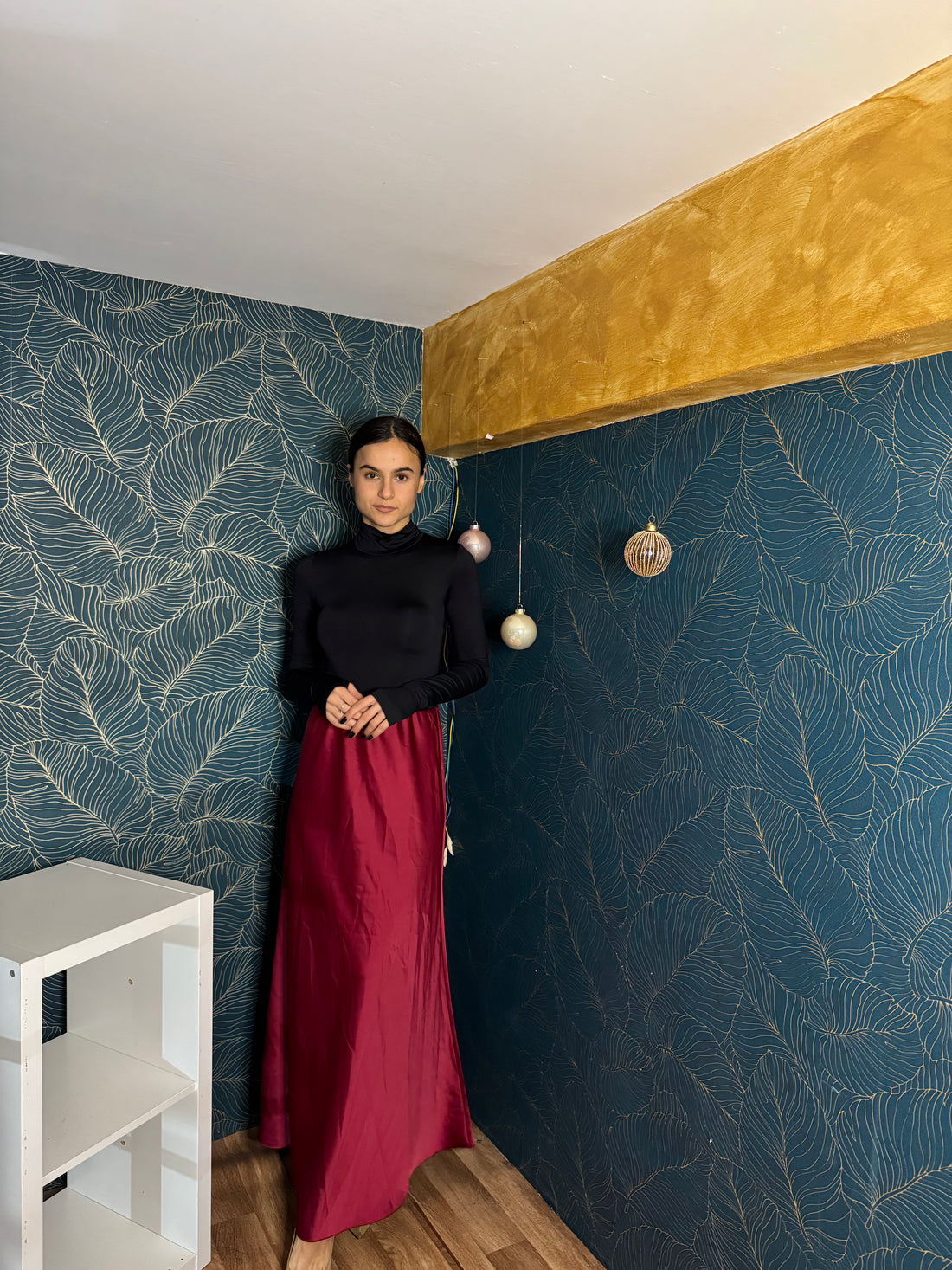 Gonna satinata bordeaux - Wonderstyle