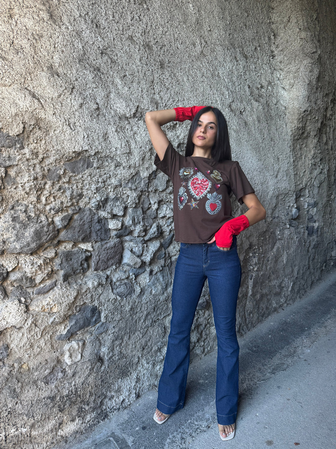 T-shirt cuore sacro