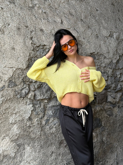 Cardigan Giallo