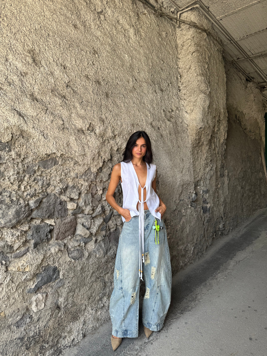 Jeans up and down