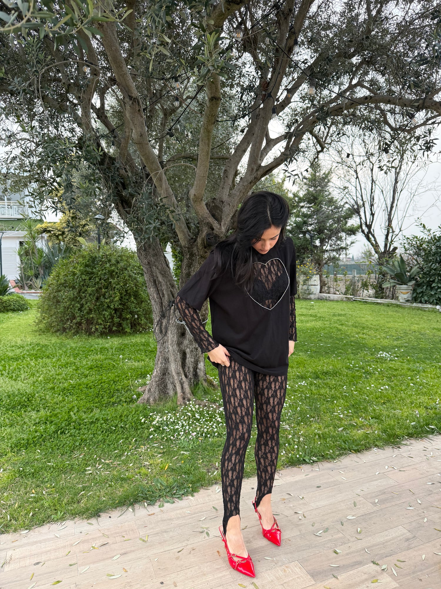 Leggings pizzo