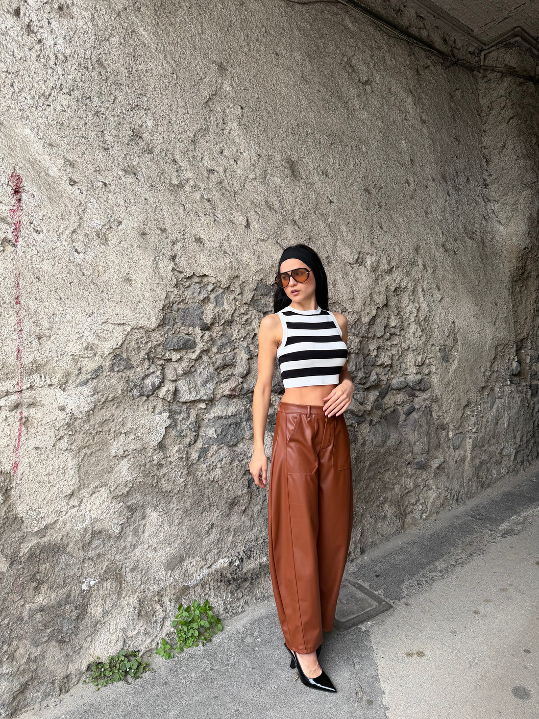 Top righe bianco nero