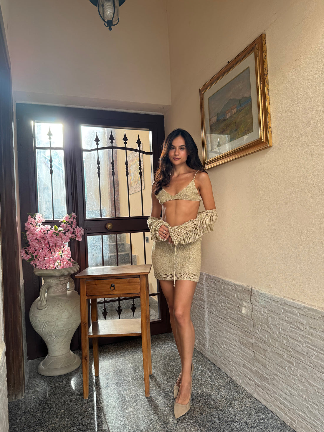 Coordinato lurex oro