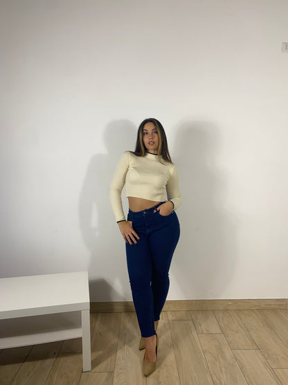 Maglioncino crop Emy panna