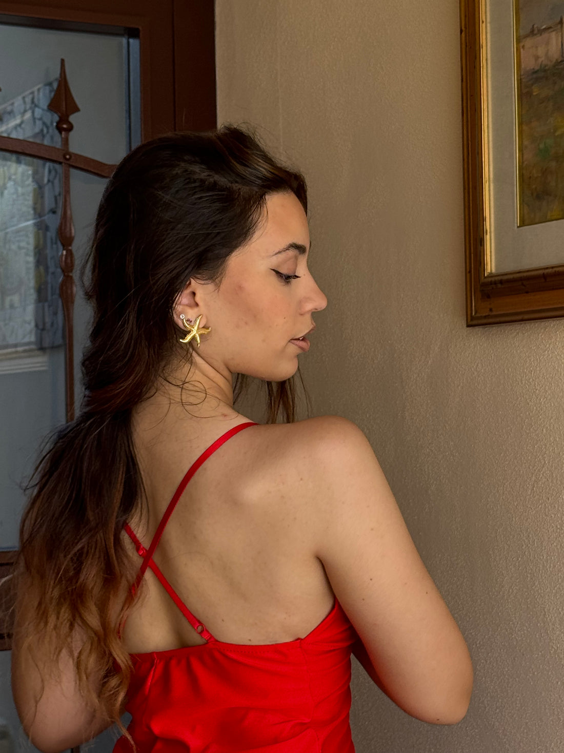 Orecchini stella marina oro - Wonderstyle