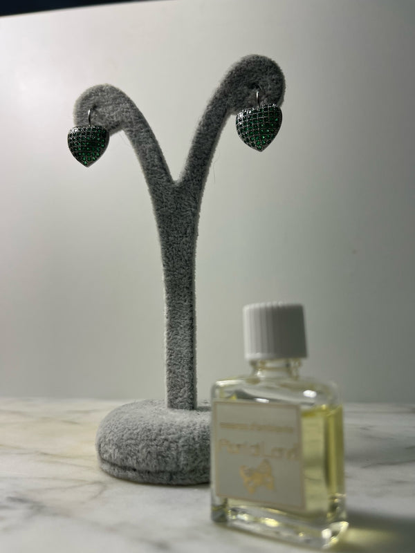 Orecchini cuore verde - Wonderstyle