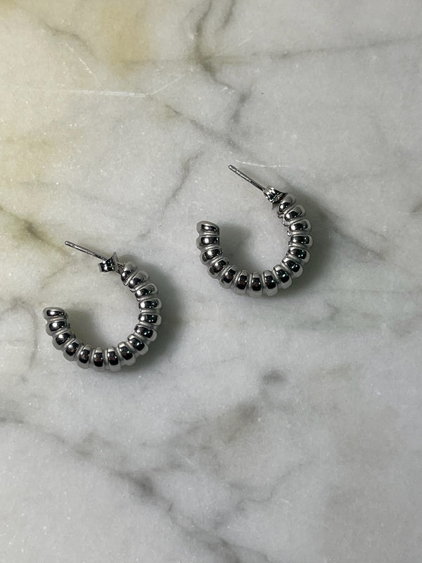 Orecchini semi cerchi argento - Wonderstyle