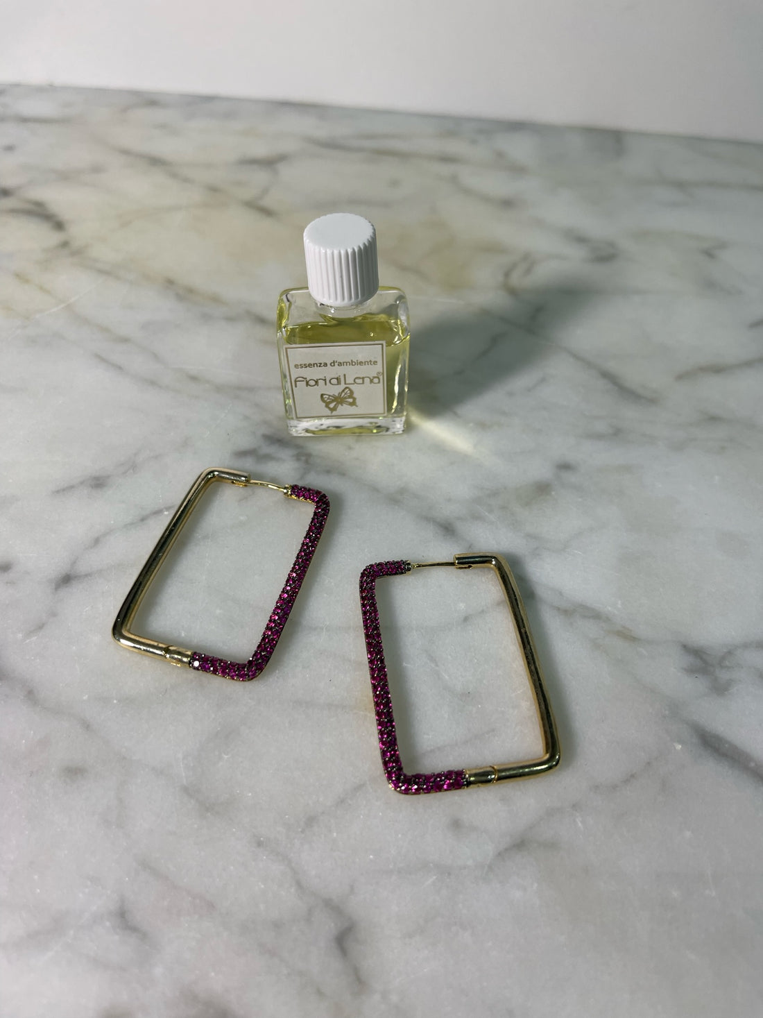 Orecchini rettangolari Magenta - Wonderstyle