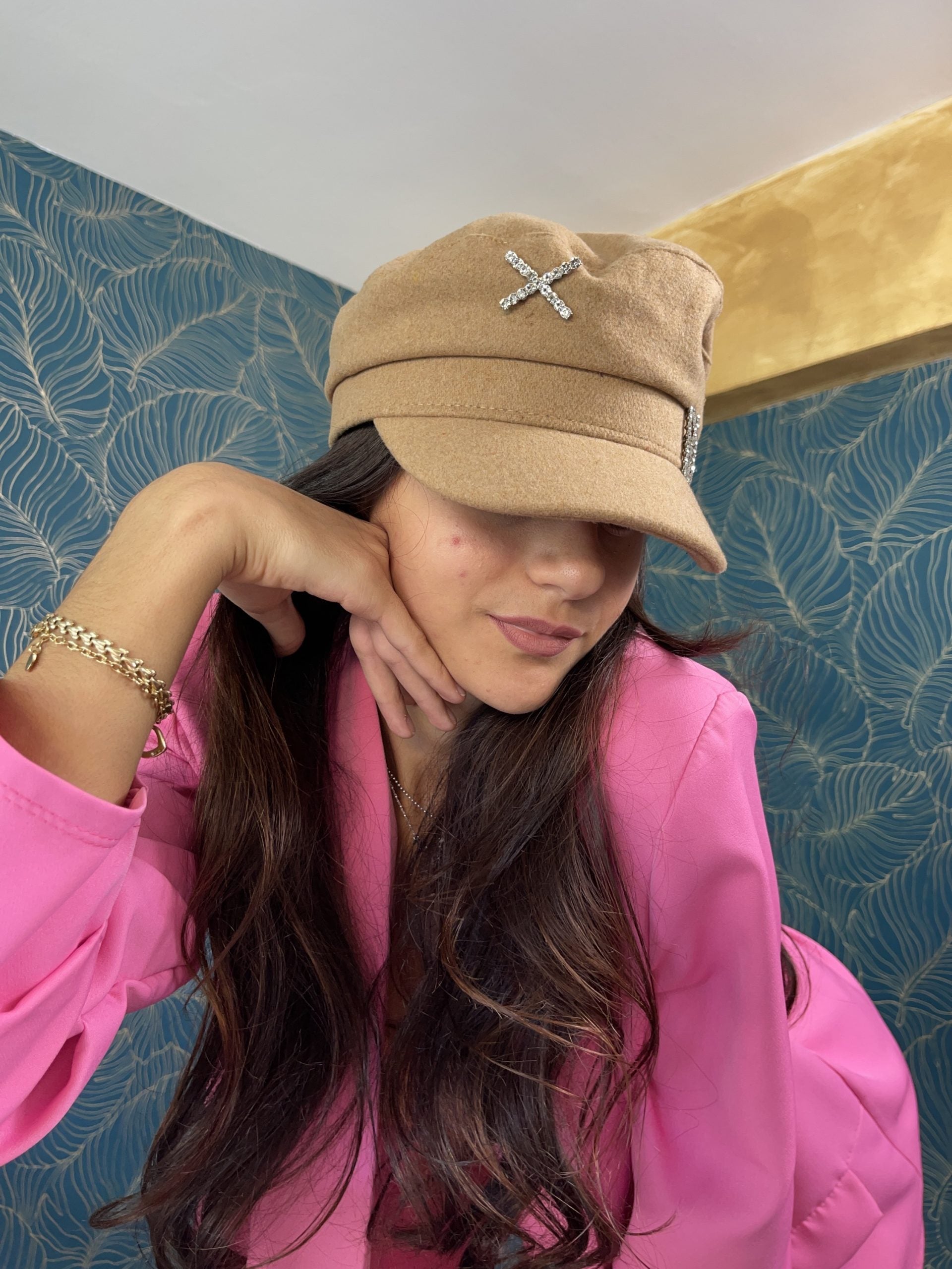 Cappello Baker cammello - Wonderstyle